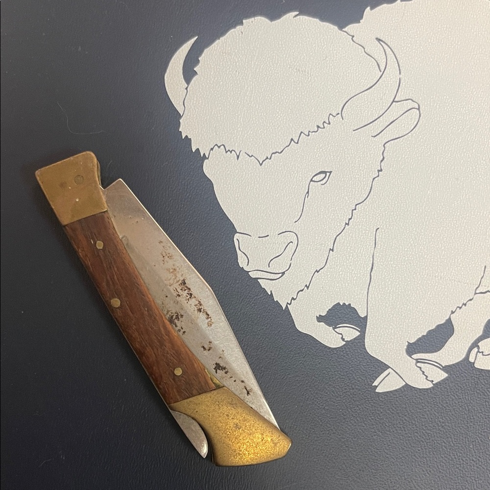 Vintage Folding Pocket Outdoor tool with Wood Handle